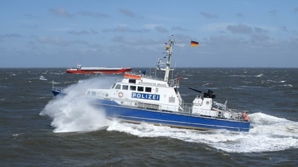 Polizeiboot im Einsatz -
