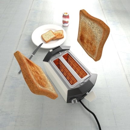 Brennender Toaster -