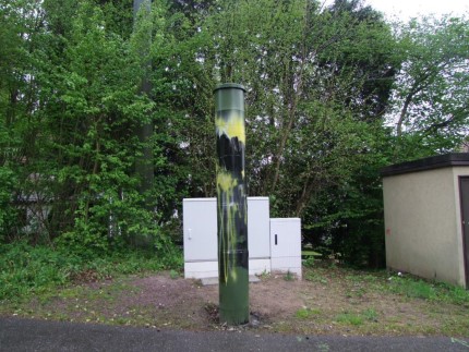 verschmierte Blitzersäule Fechingen