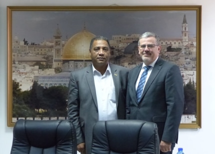 OB Hansjörg Eger mit Salem Ghrouf, Jericho