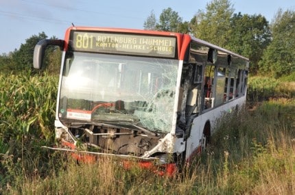 Unfallstelle auf der B 75