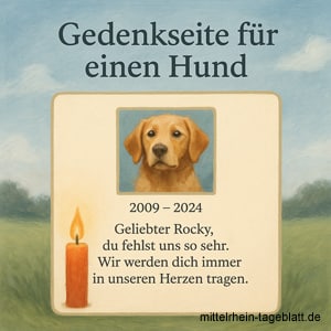 Gedenkseite Hund - Gedenkseite für deinen Hund - tierfriedhof.net