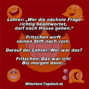 Lehrer und Fritzchen - Wer die nächste Frage richtig beantwortet