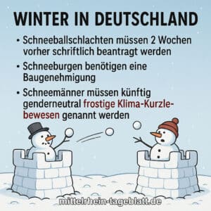 Mittelrhein-Tageblatt-Deutsches-Tageblatt-Winter-in-Deutschland-Schneeballschlachten-Schneeburgen-Schneemänner