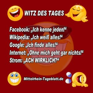 Witz des Tages - Facebook Ich kenne jeden