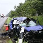 Unfall A7 Egestorf - Verkehrsunfall mit zwei Schwerverletzten (c) Polizei Harburg